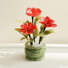 아토제이드 옥꽃 카네이션 3송이 라운드 / 스승의날선물 은사님 선물 선생님 선물 교수님선물 어버이날선물 부모님선물 가정의달 효도선물