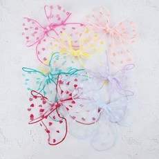 베베까꿍 여아 공주 화사한 파스텔 망사 하트 리본 헤어핀 리뷰후기