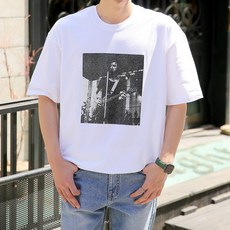 문컬렉션 5부반팔티 오버핏반팔티 사운드뮤직 빅사이즈 반팔 티셔츠 여름 데일리 오버핏 캐주얼 루즈핏 레터링티 프린팅티셔츠 남성반팔티 여성반팔티 커플룩 남녀공용 남성용 리뷰후기