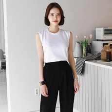 갠소 린넨 베이직 라운드 나시티 민소매/나시 리뷰후기