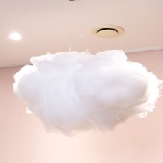 천장 구름 장식 조명 모빌 파티 소품 인테리어 카페 솜 동화 아이방