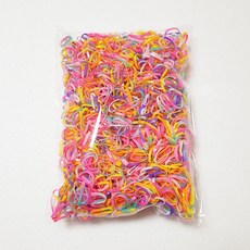 얌뚱이 머리끈 칼라고무밴드 헤어 밴드 방울 검정 하트 악세사리 끈 선물 어린이 유아 아동 무매듭 면링