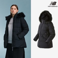 뉴발란스 여성 슬림핏 미디구스다운 김연아패딩 블랙 NBNPC4W932-19