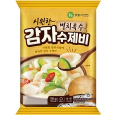 이가자연면 멸치육수감자수제비 파우치 리뷰후기