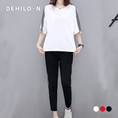데일로엔 여성용 팬딩 줄무늬 슬림 운동복 리뷰후기