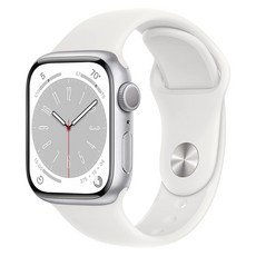 애플 워치 시리즈8 GPS 41mm / 관부가세포함_미국정품, S/M (130-180mm), Silver