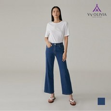 올리비아로렌 비비올리비아 신상품 솔리드 와이드핏 소프트 데님 팬츠 VVCMPXM3421 리뷰후기