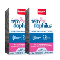 재로우 우먼스 펨 도필러스 오럴 프로바이오틱 유산균 서플먼트 베지 캡, 60개입, 2개