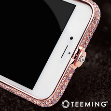 티밍 스퀘어 컬러큐빅디자인 원터치 아이폰 메탈 범퍼 핸드폰 케이스 리뷰 후기