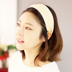 로라하 성인 여성 아동 기본 민자 니트 넓은 머리띠 헤어밴드 포근니트