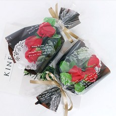 졸업식 & 재롱잔치 꽃다발, 미니(3송이/2개)-레드