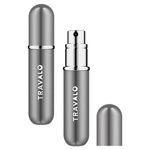 트라발로 클래식 뉴 펌핑식 충전 휴대용 향수공병 5ml, 티타늄, 2개
