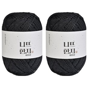 니뜨 한지 뜨개실 150g, 10 블랙, 2개