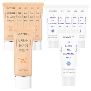듀이트리 어반쉐이드 커버 앤 핏 선크림 SPF50+ PA++++ 40ml + 클렌징 밀크 20ml 세트, 6개