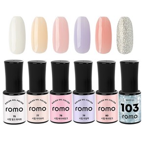 ROMO 로모 젤네일 6종 세트, 12. 로모젤 6종 6G1 [퓨어시럽 세트], 30g, 1개