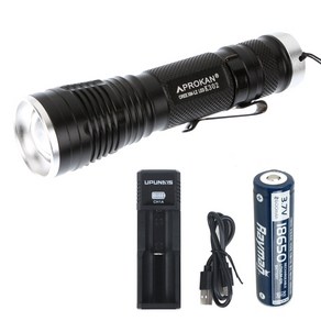 프로칸 LED 손전등 후레쉬 등산 캠핑 작업 랜턴 충전식 K302-B2600S 세트, 1개