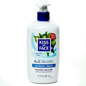 Kiss My Face 4 合 1 保濕剃須膏無香型, 1個, 325ml