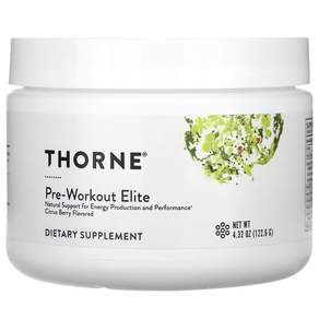 Thorne Pre-Workout Elite蘑菇能量補充粉, 1個, 122.6克