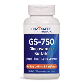 ENZYMATIC THERAPY 葡萄糖胺錠 GS-750, 120顆, 1罐