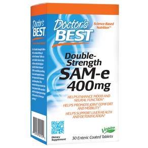 Doctor's BEST 雙倍強度植物性SAM-e保健錠 400mg, 1罐, 30顆