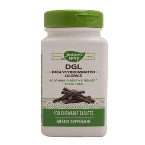 Nature's Way DGL甘草根萃取無糖咀嚼錠, 1個, 100顆