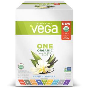 VeGa All In One高蛋白奶昔, 383g, French Vanilla, 1盒