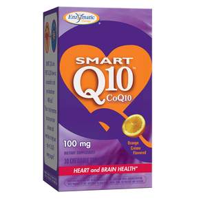 ENZYMATIC THERAPY Smart Q 10 輔酶 Q 10 100 毫克咀嚼片, 橙霜, 30 件