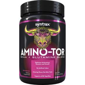 SYNTRAX Amino-Tor BCAA+glutamine保健食品 粉紅檸檬口味, 340g, 1罐