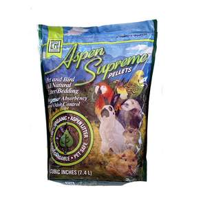 GREEN PET PRODUCTS INCORPORATED Aspen Supreme Pellets 寵物和鳥類床上用品, 棕色的, 1個