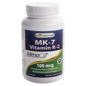 Best Naturals 素食MK-7維他命K-2膠囊 100mcg, 1個, 120入