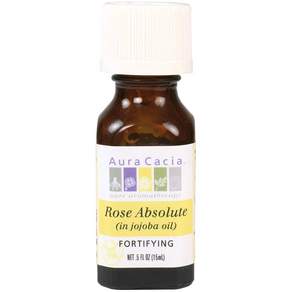 Aura Cacia 荷荷巴油玫瑰精油, 1瓶, 15ml