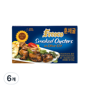 煙燻牡蠣, 65g, 6盒