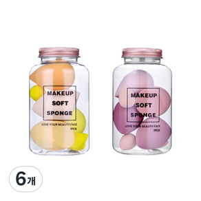 Juni's Makeup Water Drop Can Puff 7p, 6個, 隨機出貨