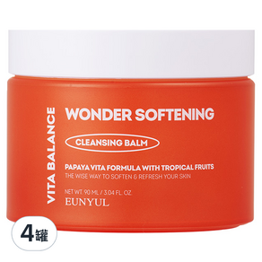 EUNYUL Wonder Softening 木瓜卸妝膏, 90ml, 4罐