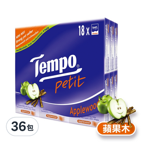 Tempo 得寶 紙手帕 蘋果木, 18包, 2袋