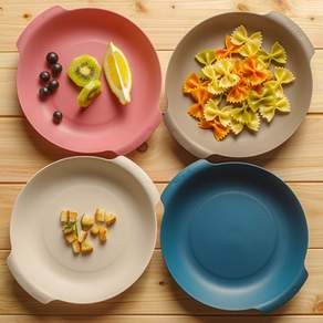 Nineware 朋友系列義大利麵碗組, 米白色+灰色+粉色+藍色, 1組