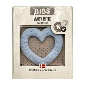 BIBS Baby Bitie 固齒器 0歲以上, 愛心嬰兒藍, 1個