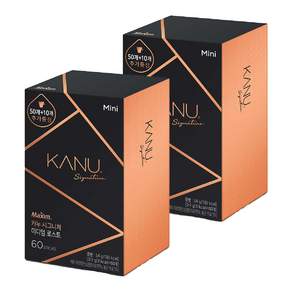 KANU 招牌迷你中焙原豆咖啡混合, 0.9g, 60入, 2盒