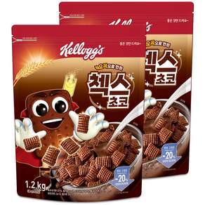 Kellogg'S Chex Choco 五穀巧克力麥片, 1.2kg, 2包