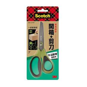 3M Scotch 二合一開箱剪刀 不沾膠 SS-U-N7 7吋, 1支