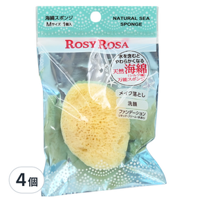 ROSY ROSA 天然洗顏兩用海綿 M, 4個