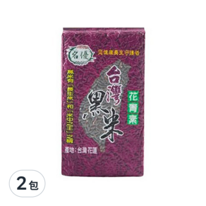 名優 花東黑糯糙米, 600g, 2包