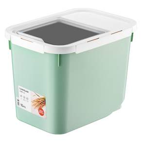 LocknLock 樂扣樂扣 10kg儲米箱+量米杯+防潮乾燥劑, 綠色, 10kg, 1個