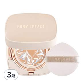 PONY EFFECT 寶石光精華爆水粉餅 14.5g, 001 Ivory, 3個