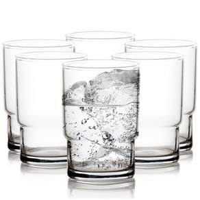 OCEAN 玻璃堆疊杯, 單色, 6個