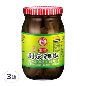 金蘭 剝皮辣椒, 450g, 3罐