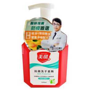 美琪 抗菌洗手慕絲 淨味防護, 500ml, 1瓶