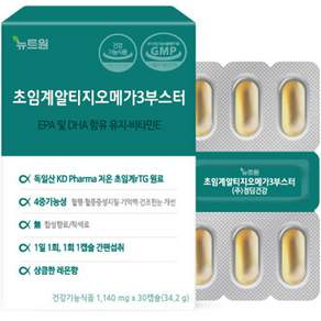 NYUTEUWON rTG型低溫萃取Omega-3膠囊 34.2g, 30顆, 1盒