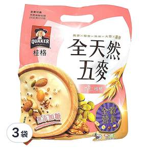 QUAKER 桂格 全天然五麥 杏仁核桃, 250g, 3袋