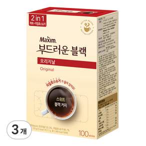 Maxim's Original Soft Black Coffee Mix, 2.7g, 100條, 3盒